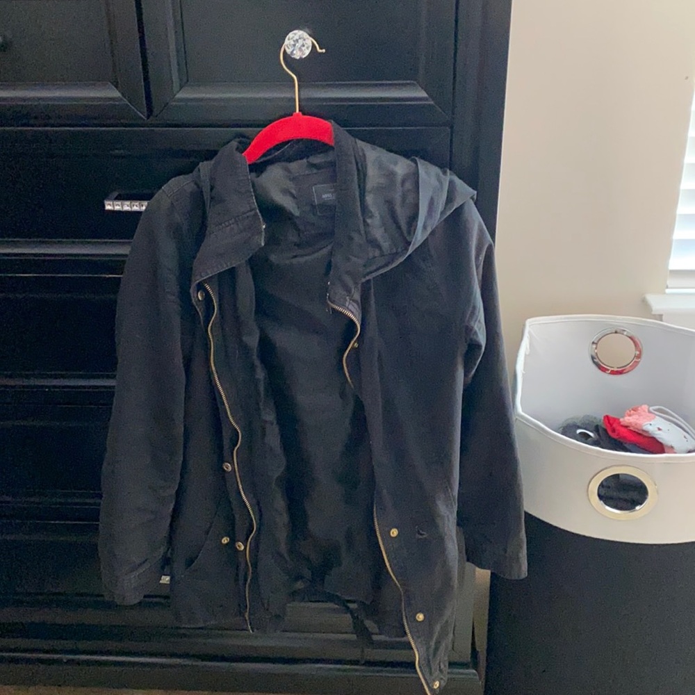 Miss London, black cotton/polyester jacket